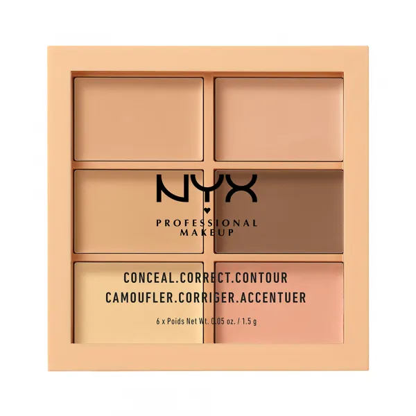 NYX Professional Makeup paletka korektorů - Conceal, Correct, Contour Palette – Light (3CP01)