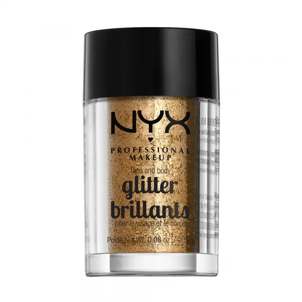 NYX Professional Makeup třpytky na obličej a tělo - Face & Body Glitter – Bronze (GLI08)