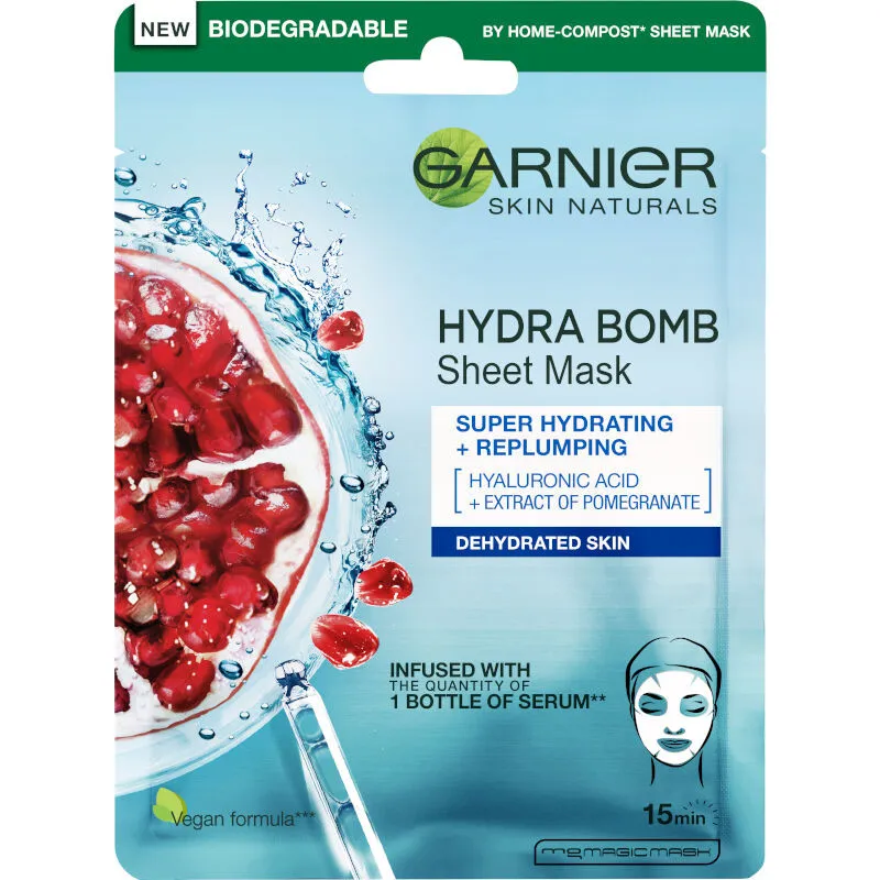 Garnier pleťová maska Skin Naturals Tissue Mask Moisture + Aqua Bomb Face Mask