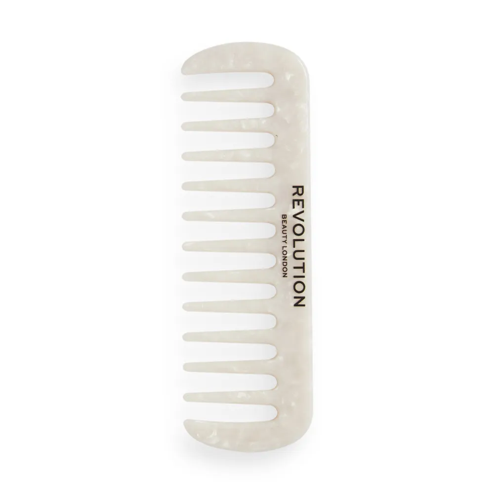 Revolution Haircare hřeben Natural Curl Wide Tooth Comb - White