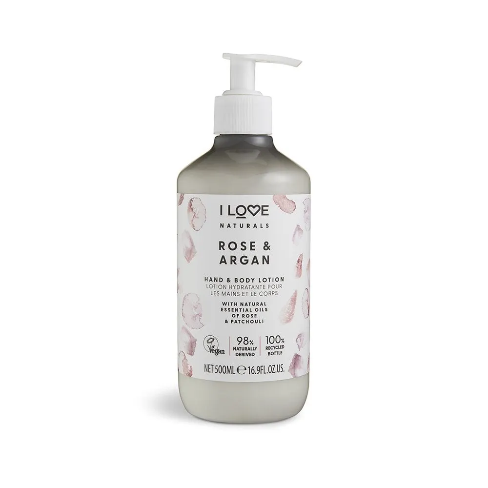 I Love... Cosmetics mléko na ruce a tělo Naturals Rose & Argan Hand & Body Lotion