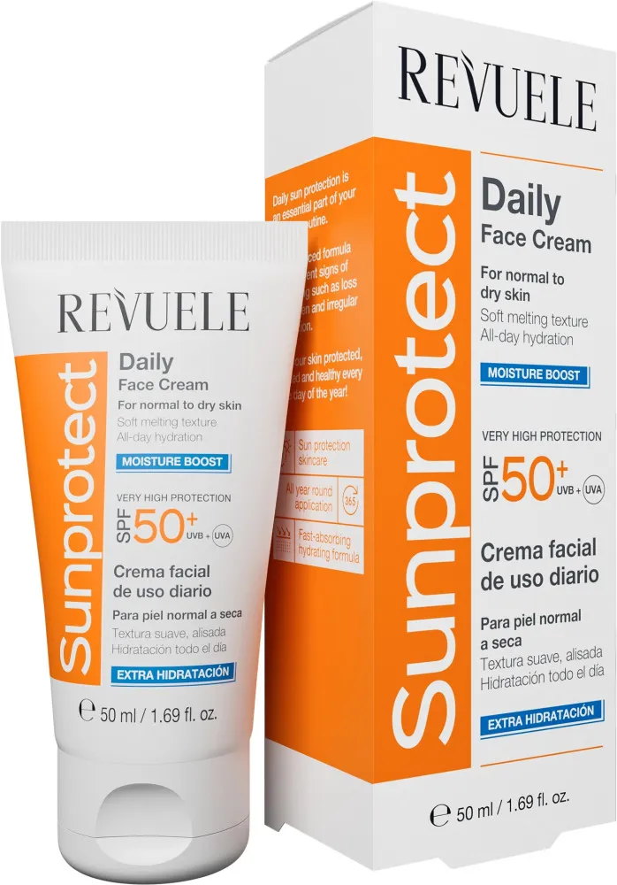 Revuele krém na obličej s ochranou před sluncem - Sunprotect Daily Face Cream - Moisture Boost SPF 50+