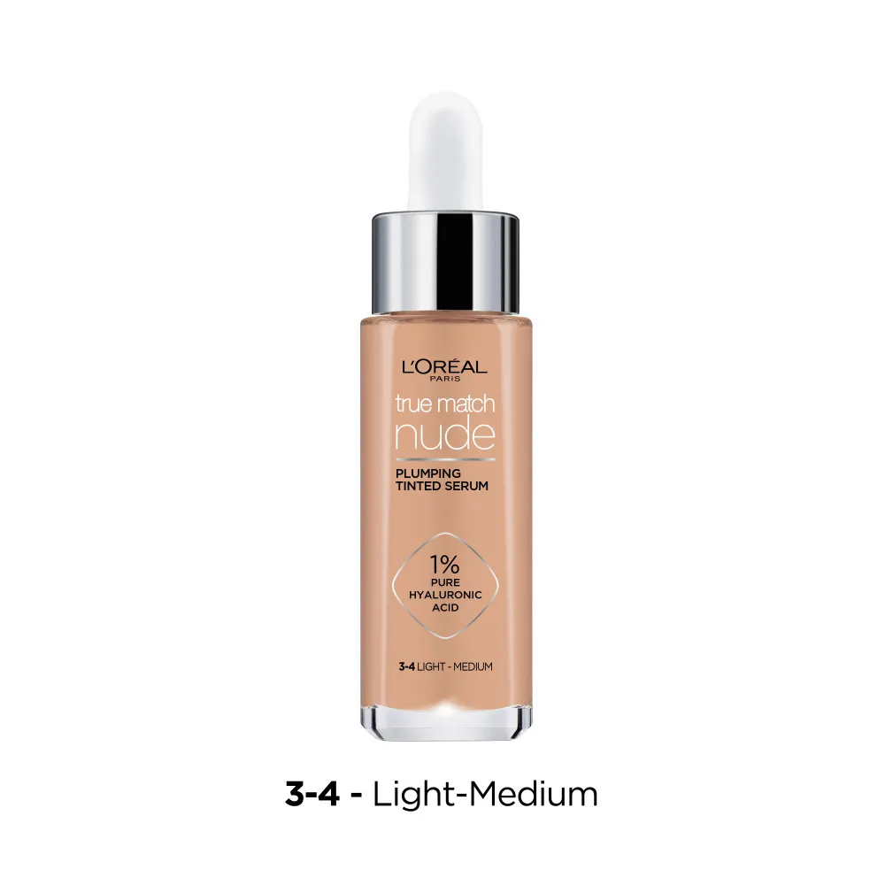 L’Oréal Paris True Match Nude Plumping Tinted Serum - 3-4 Light/Medium