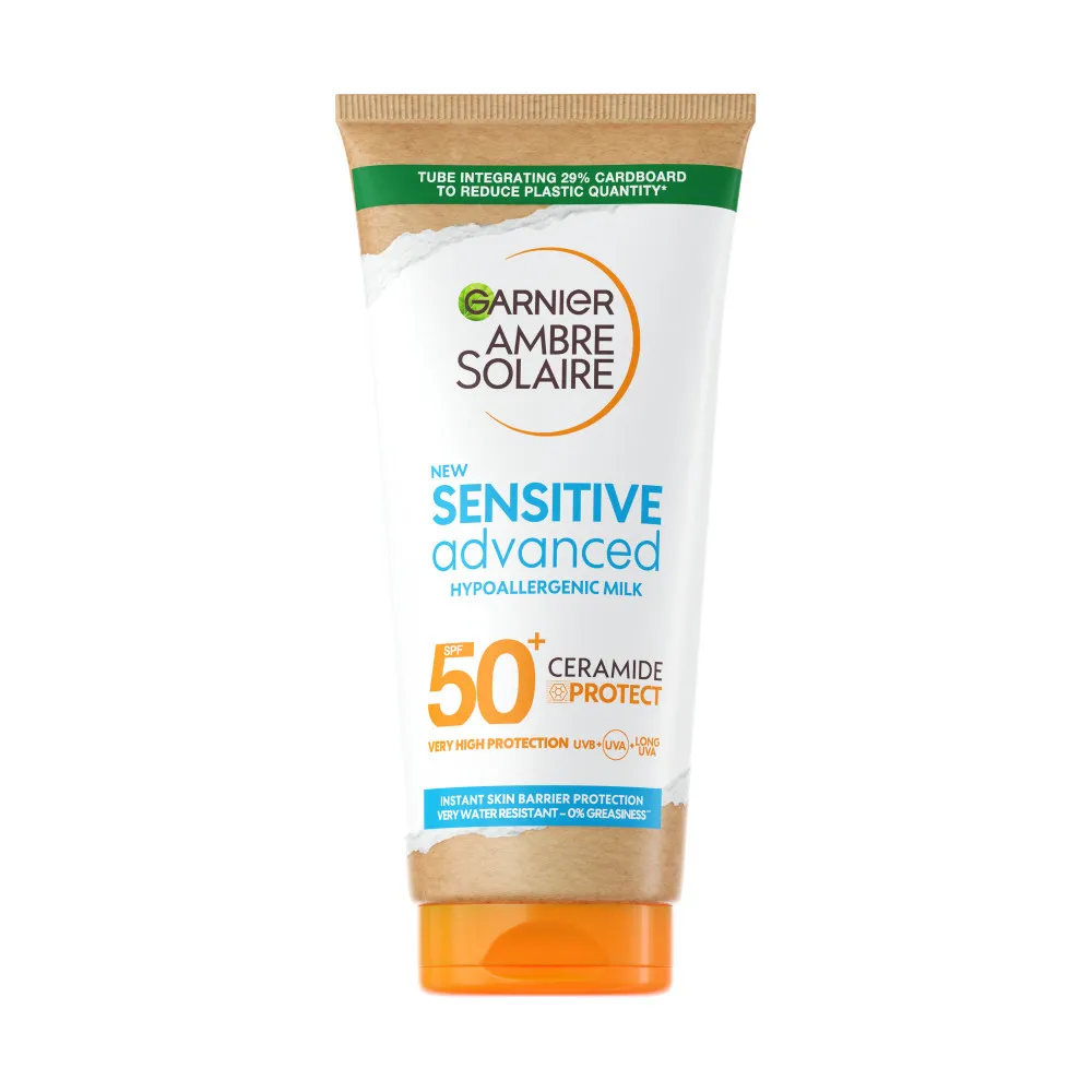 Garnier Ambre Solaire opalovací mléko s ochranným faktorem SPF50 - Sensitive Milk SPF50