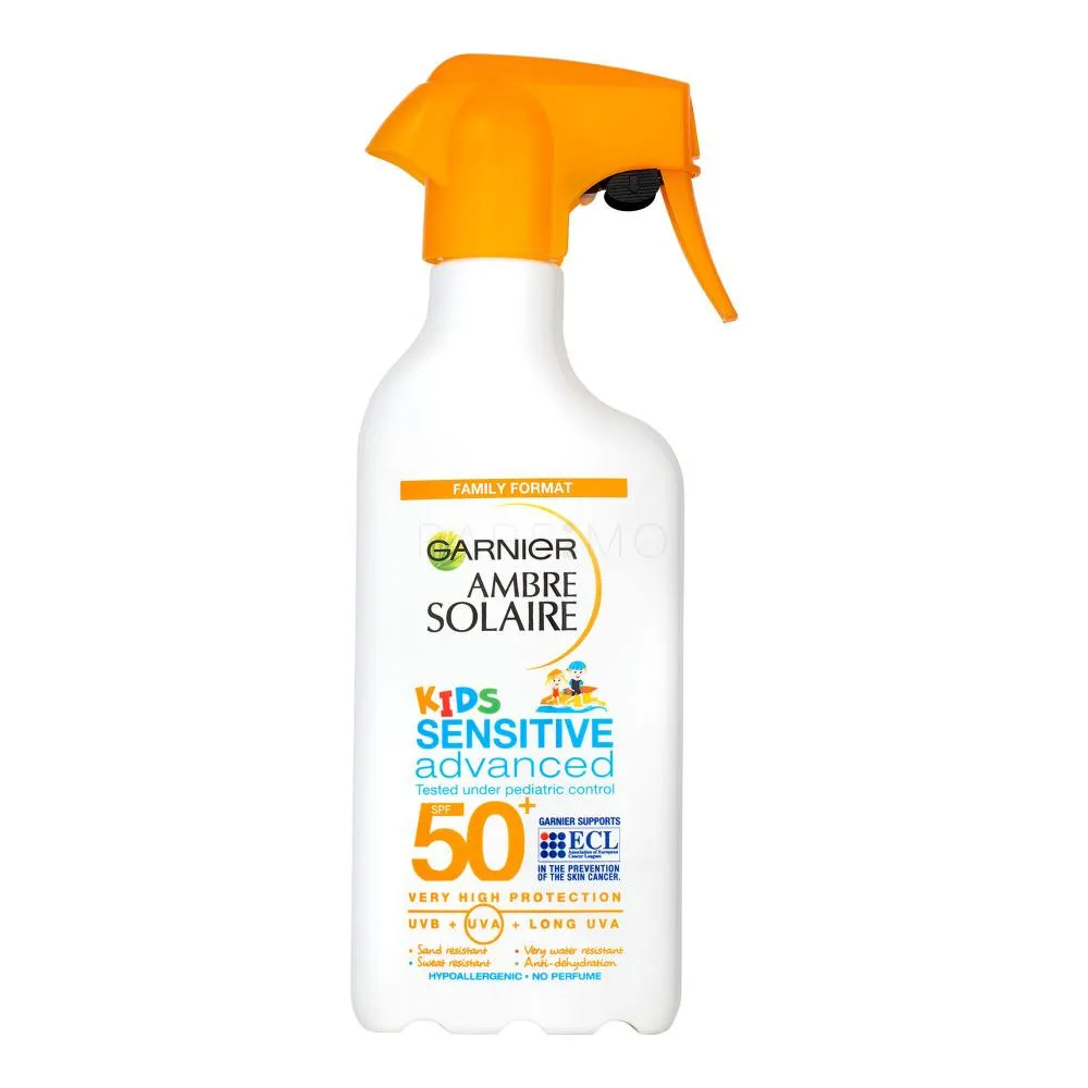 Garnier Ambre Solaire opalovací sprej pro děti s ochranným faktorem SPF50+ - Kids Sensitive Advanced Spray SPF50+