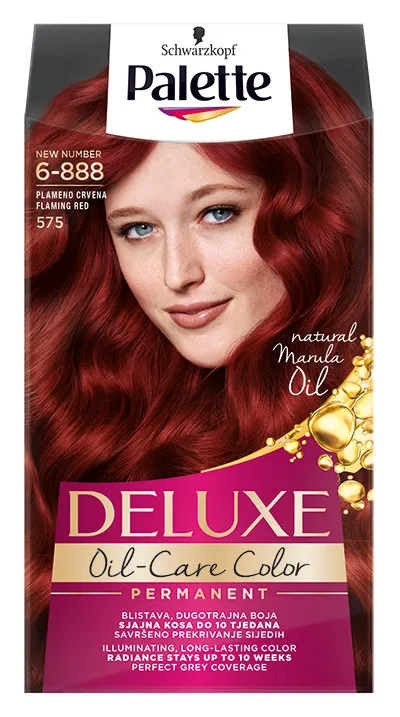 Schwarzkopf Palette barva na vlasy - Deluxe - 6-888 Flaming Red