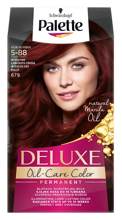 Schwarzkopf Palette barva na vlasy - Deluxe - 5-88 Intensive Red Violet