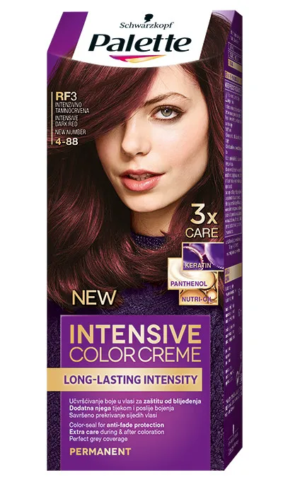 Schwarzkopf Palette barva na vlasy - Intensive Color Creme - 4-88 Intensive Dark Red