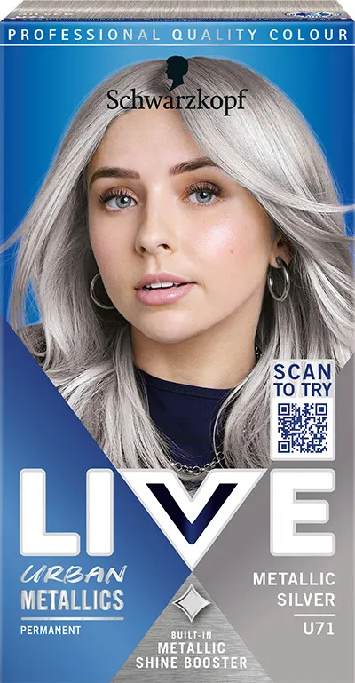 Schwarzkopf - barva na vlasy - Live Urban Metallics - U71 Metallic Silver