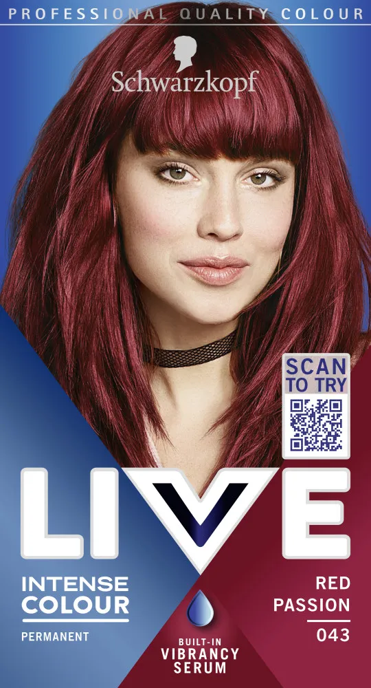 Schwarzkopf barva na vlasy - Live Intense Colour - 043 Red Passion