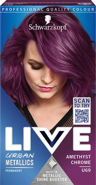 Schwarzkopf barva na vlasy - Live Urban Metallics - U69 Amethyst Chrome