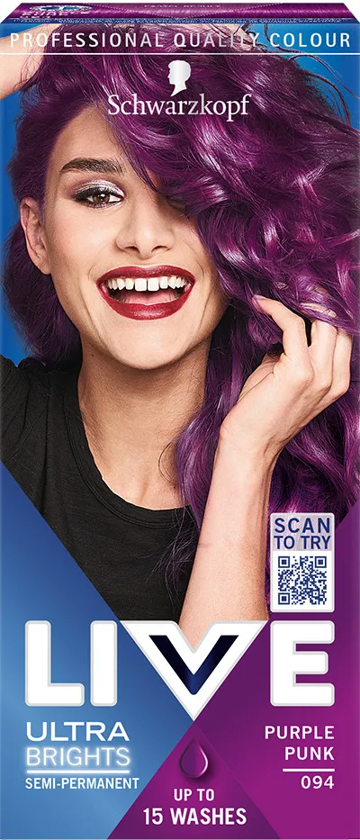 Schwarzkopf barva na vlasy - Live Ultra Brights Or Pastel - 094 Purple Punk