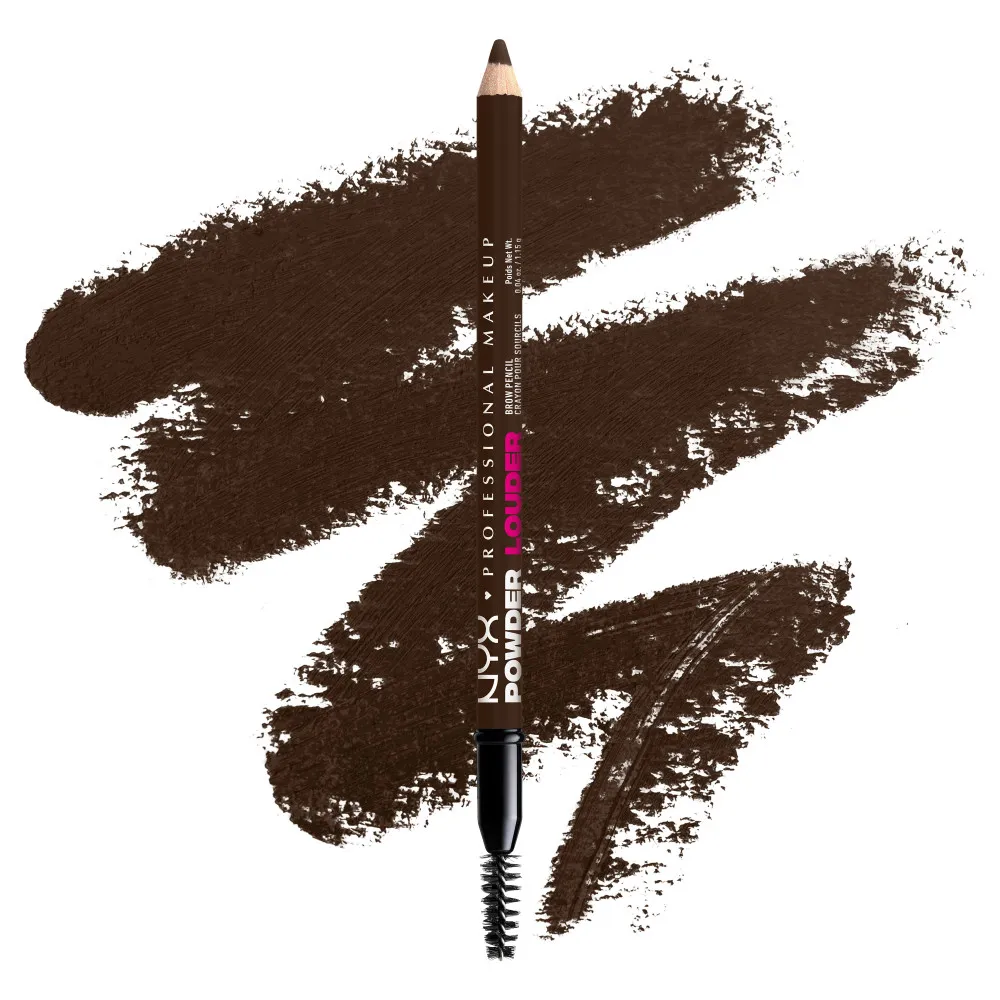 NYX Professional Makeup Powder Louder Brow Pencil - Deep Brown​